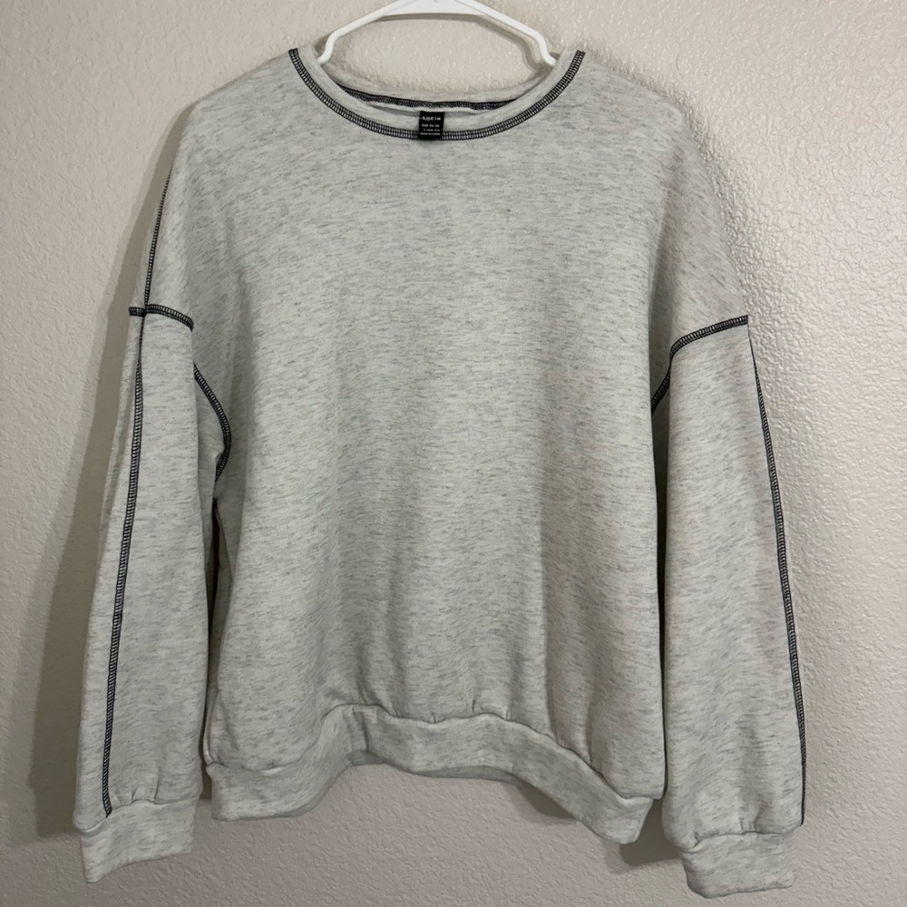 light grey large crewneck